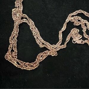 STERLING silver chain, made in Italy, lobster claw clasp, 27”.
